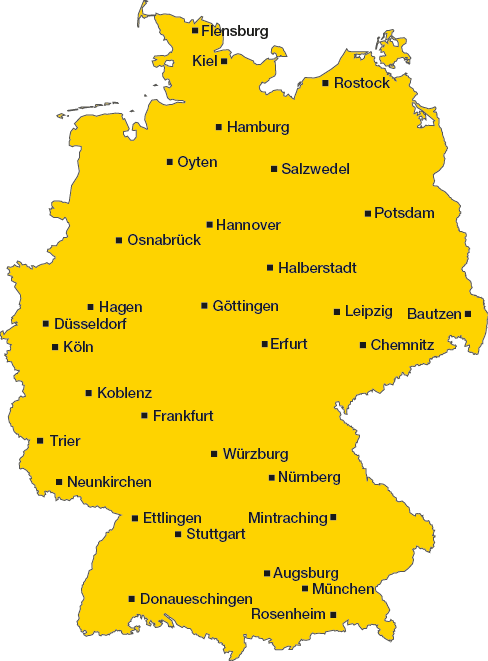 Standorte Deutschlandkarte